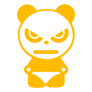 Angry Panda Decal (Yellow)